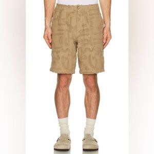 OAS Brown Cleo Textured Shorts in Medium